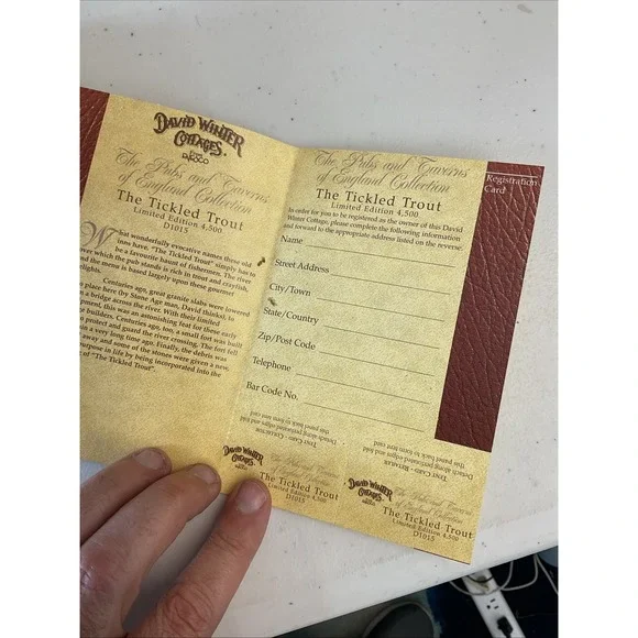 David Winter 1997 The Tickled Trout  1207/4500 D1015 Original Box Authentic - Picture 3 of 8